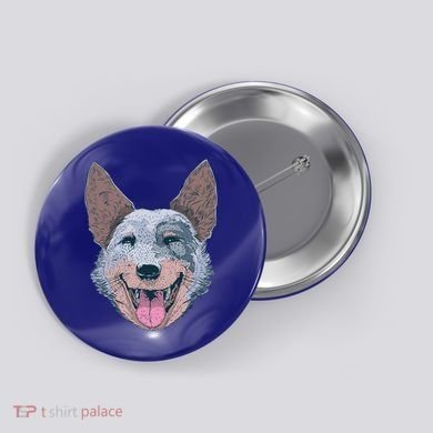 Happy Australian Cattle Dog  Button