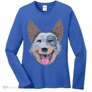 Happy Australian Cattle Dog  Women's Long Sleeve Shirt