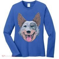 Happy Australian Cattle Dog  Women's Long Sleeve Shirt thumb 0