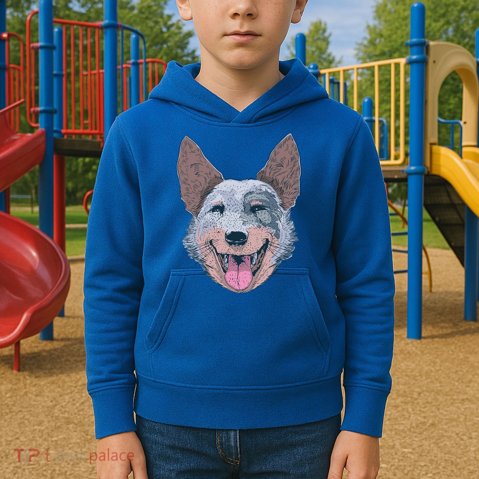 Happy Australian Cattle Dog  Kids Hoodie