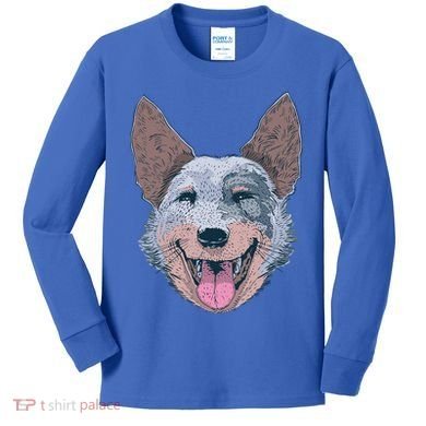 Happy Australian Cattle Dog  Kids Long Sleeve Shirt