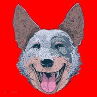 Happy Australian Cattle Dog  Santa Hat thumb 1
