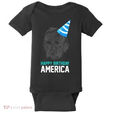 Happy Birthday America Baby Bodysuit
