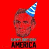 Happy Birthday America Santa Hat thumb 1