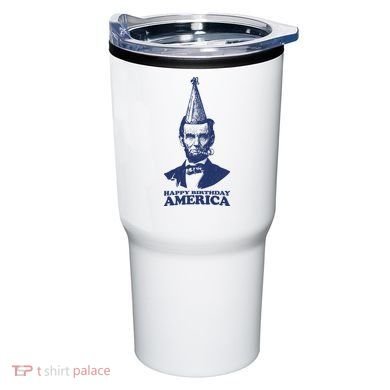 Happy Birthday America Abe Lincoln Tumbler