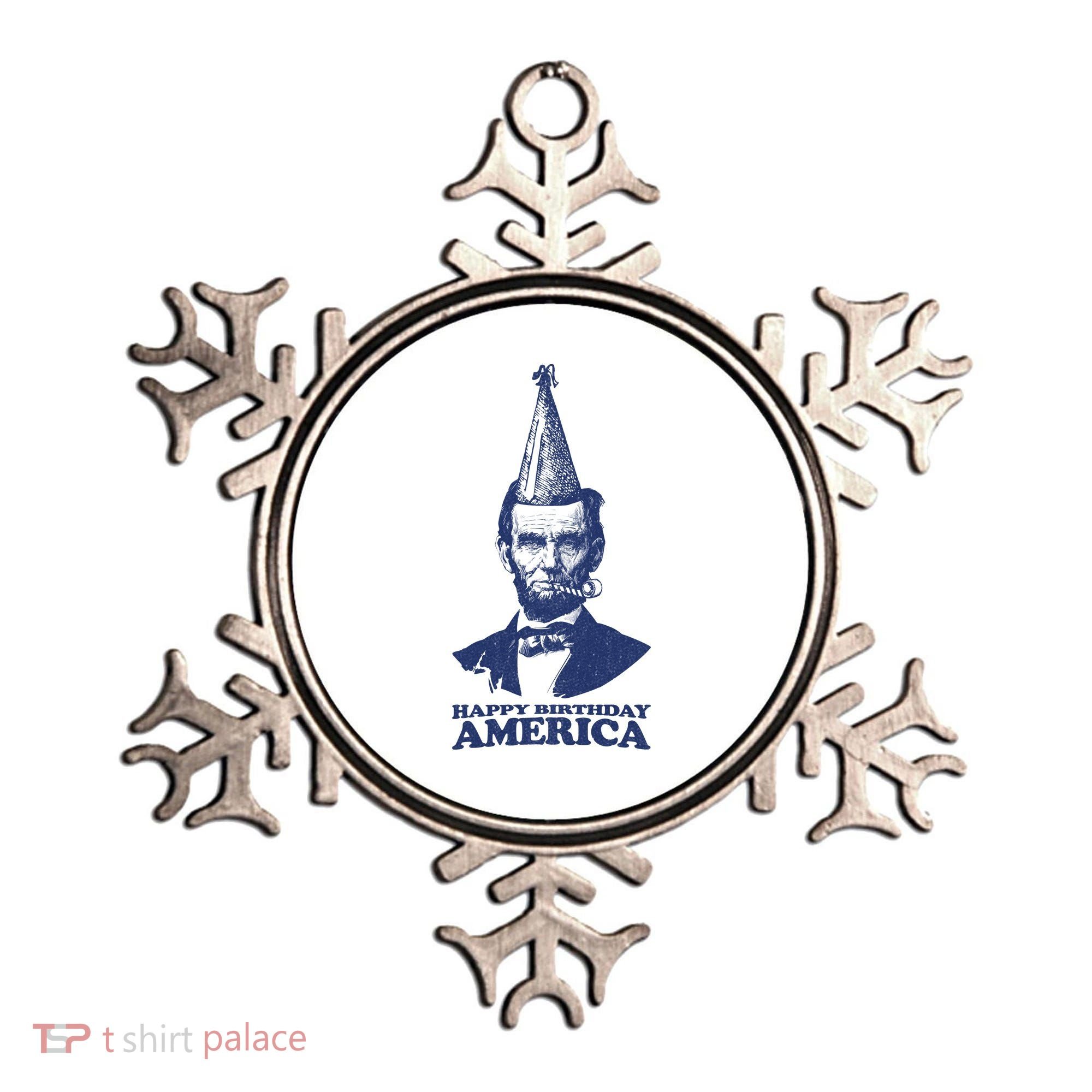 Happy Birthday America Abe Lincoln Ornament