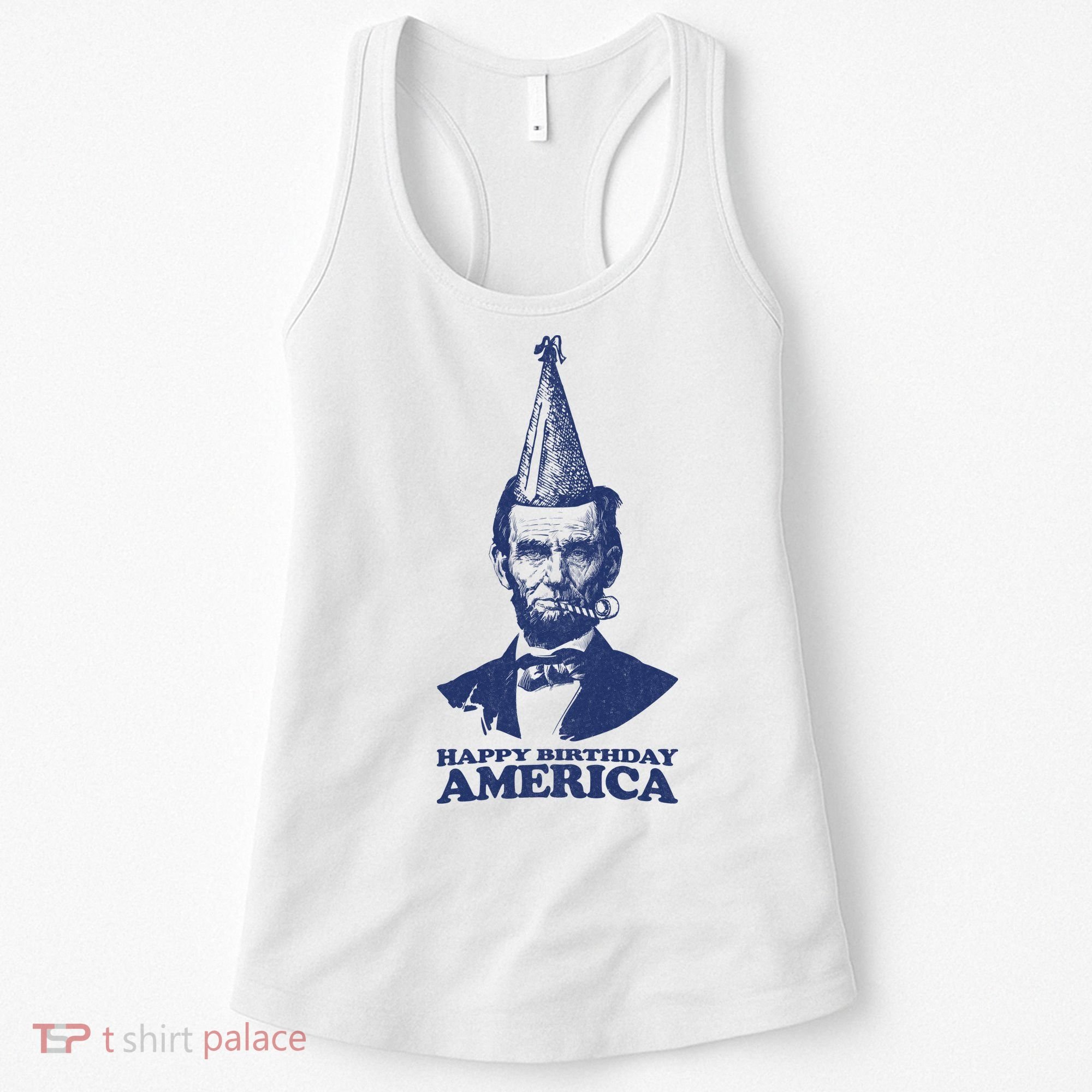 Happy Birthday America Abe Lincoln Women's Tank Top