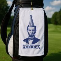 Happy Birthday America Abe Lincoln Golf Towel thumb 2