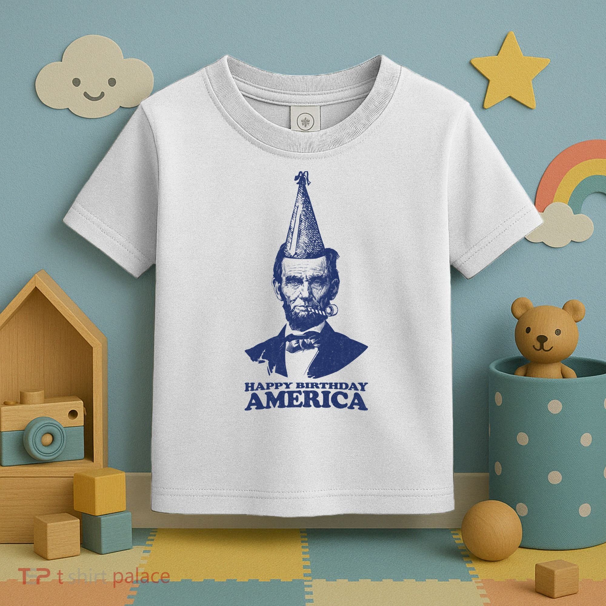 Happy Birthday America Abe Lincoln Toddler T-Shirt