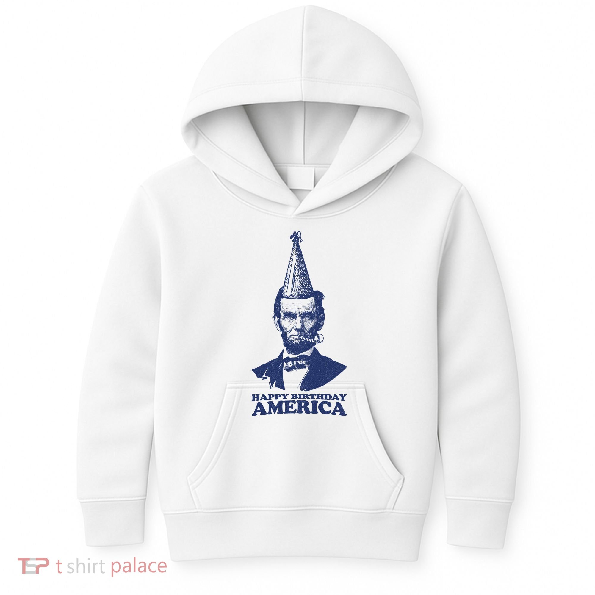 Happy Birthday America Abe Lincoln Kids Hoodie
