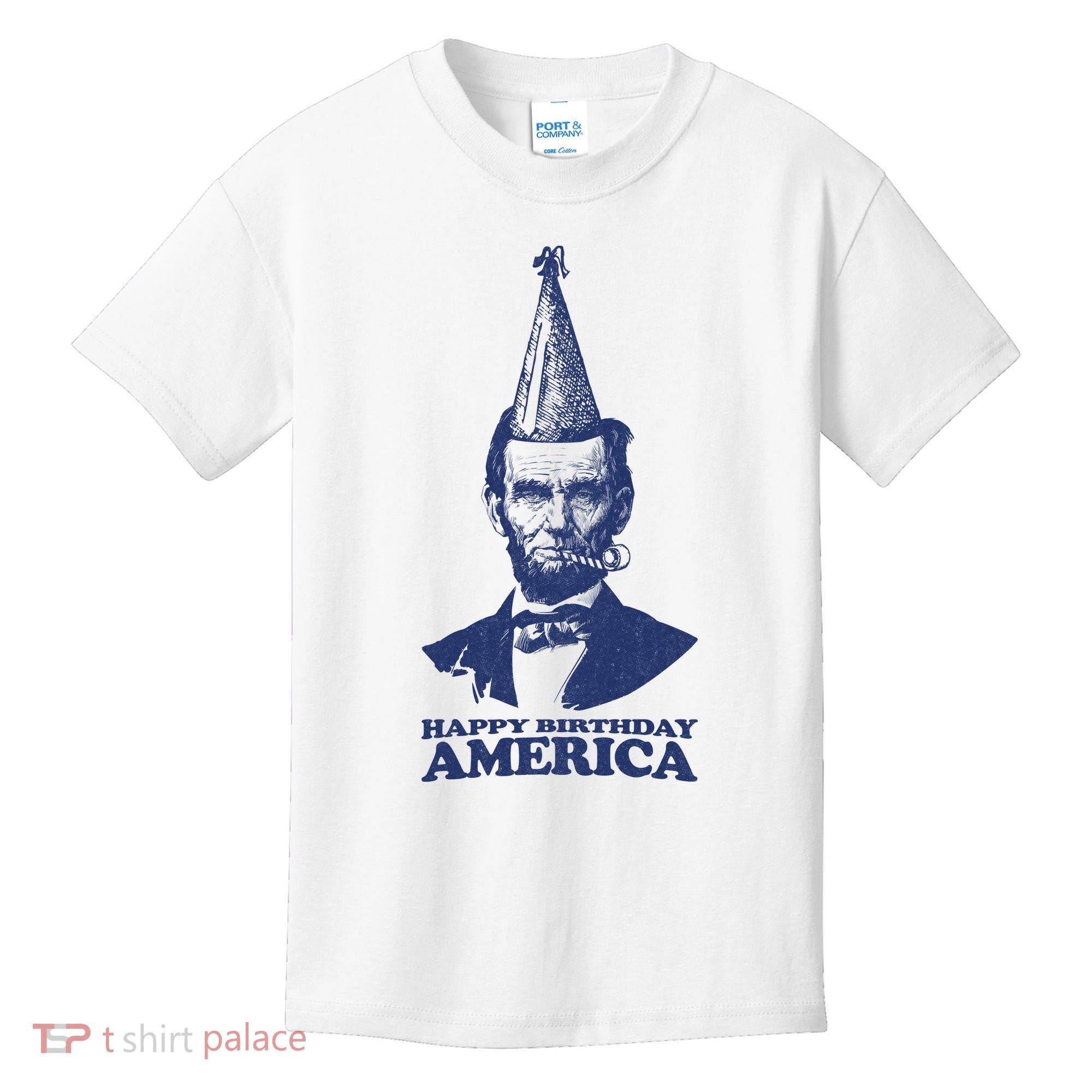 Happy Birthday America Abe Lincoln Kids T-Shirt