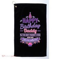 Happy Birthday Daddy Daughter  Golf Towel thumb 0