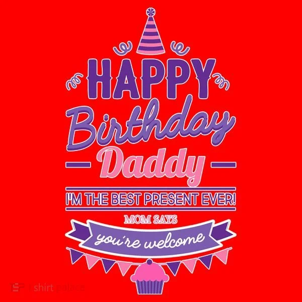 Happy Birthday Daddy Daughter  Santa Hat