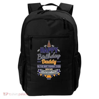 Happy Birthday Daddy Son Backpack