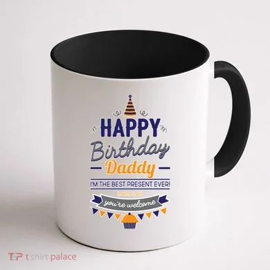 Happy Birthday Daddy Son Coffee Mug back