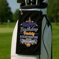 Happy Birthday Daddy Son Golf Towel thumb 2