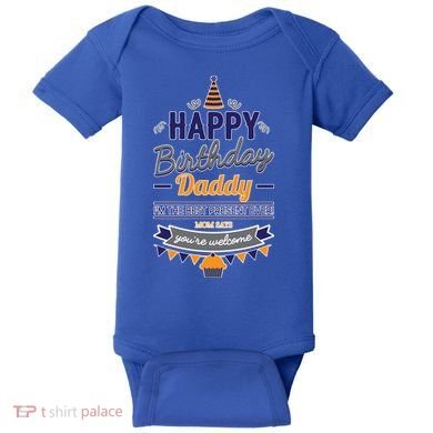 Happy Birthday Daddy Son Baby Bodysuit