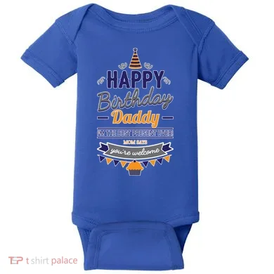 Happy Birthday Daddy Son Baby Bodysuit