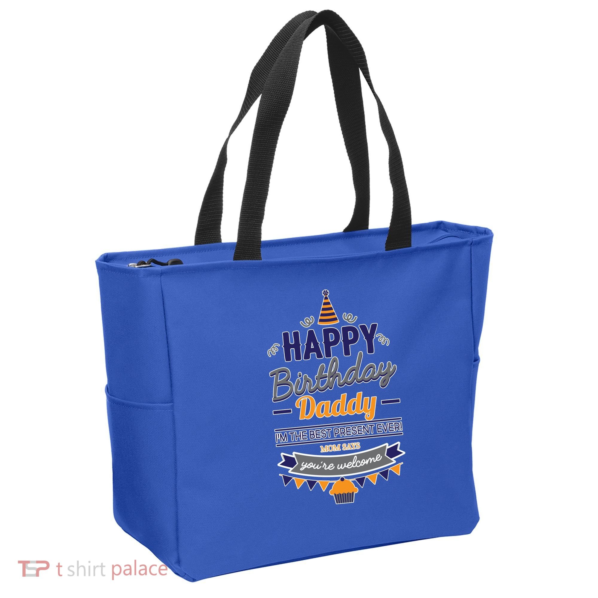 Happy Birthday Daddy Son Tote Bag
