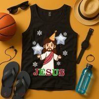 Happy Birthday Jesus Tank Top thumb 4