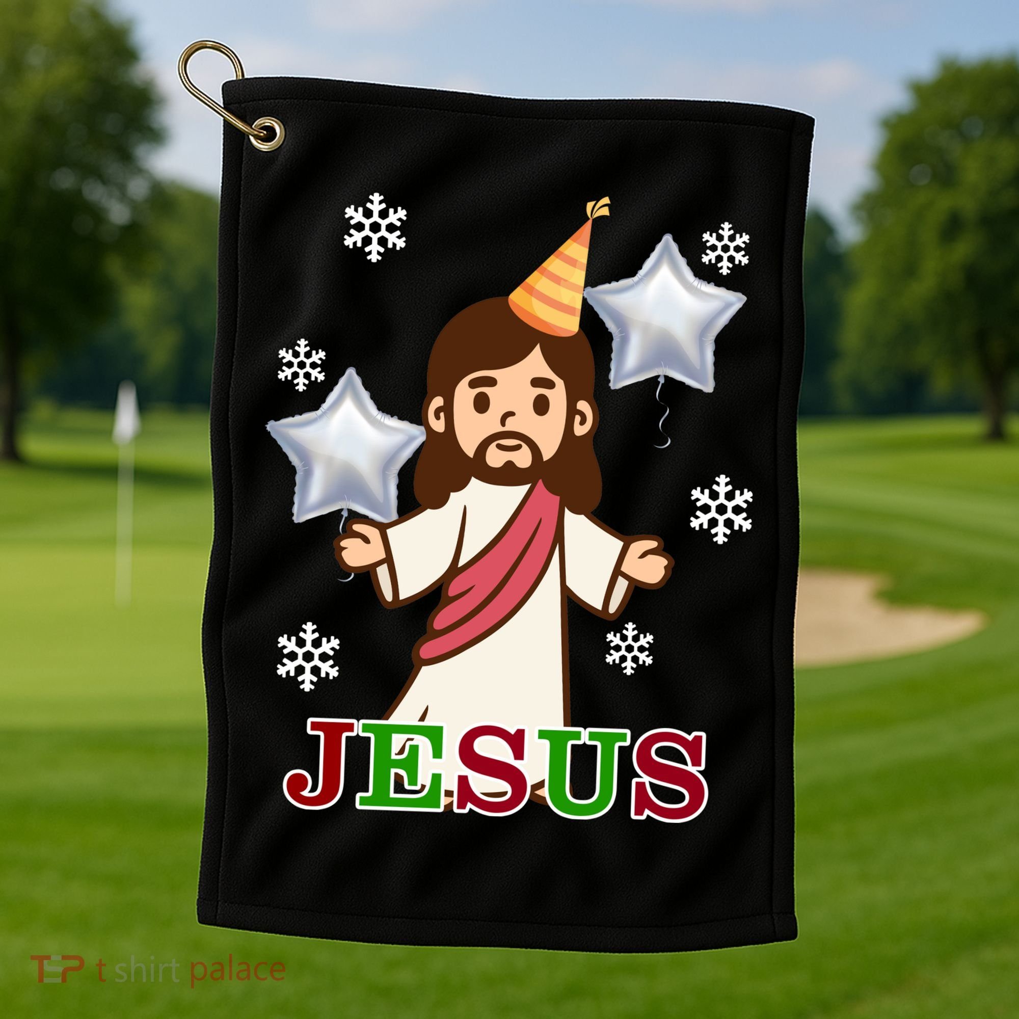 Happy Birthday Jesus Golf Towel
