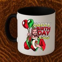 Happy Birthday Jesus Funny Christmas Birthday Boy Coffee Mug thumb 2