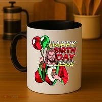 Happy Birthday Jesus Funny Christmas Birthday Boy Coffee Mug thumb 4