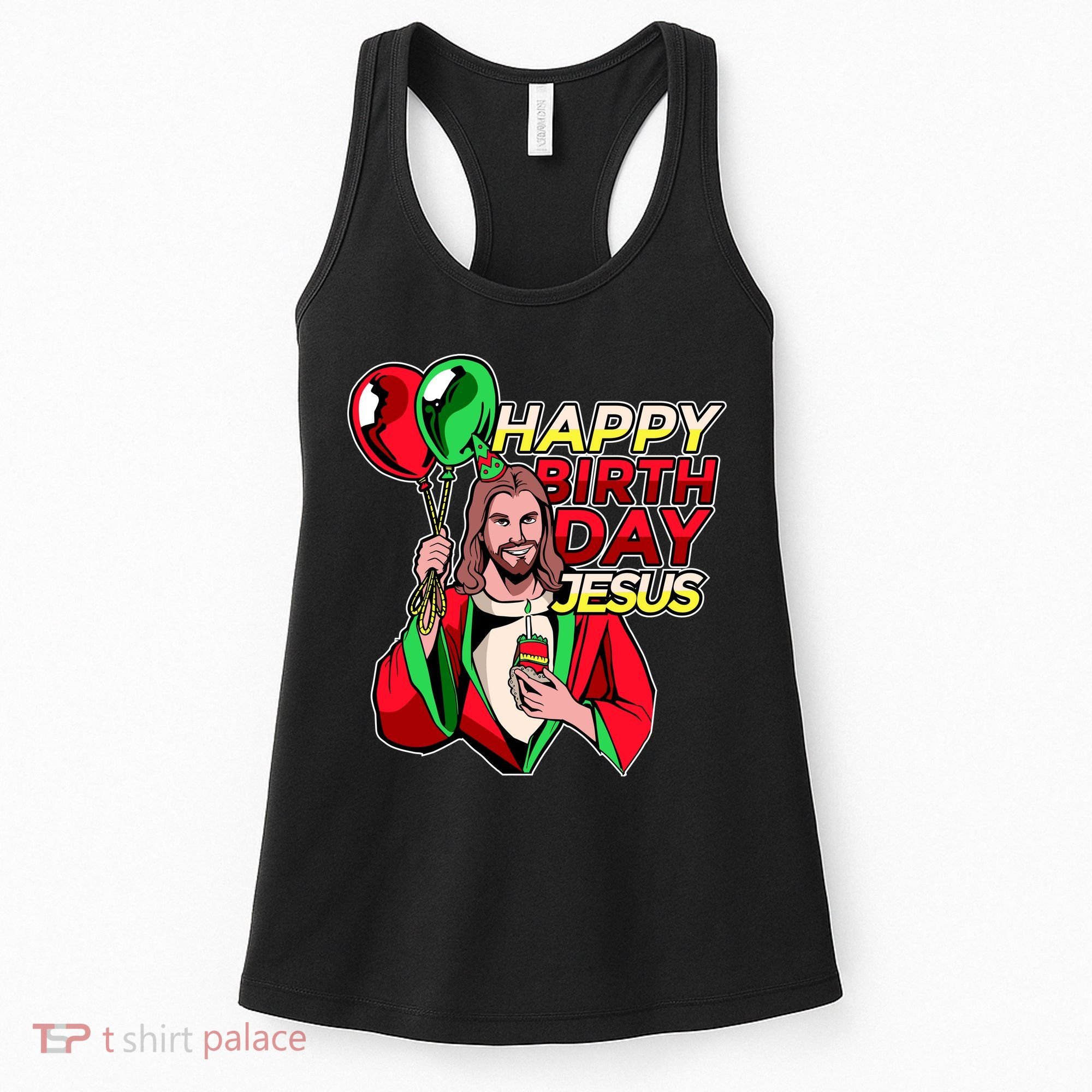 Happy Birthday Jesus Funny Christmas Birthday Boy Women's Tank Top