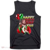 Happy Birthday Jesus Funny Christmas Birthday Boy Tank Top thumb 0