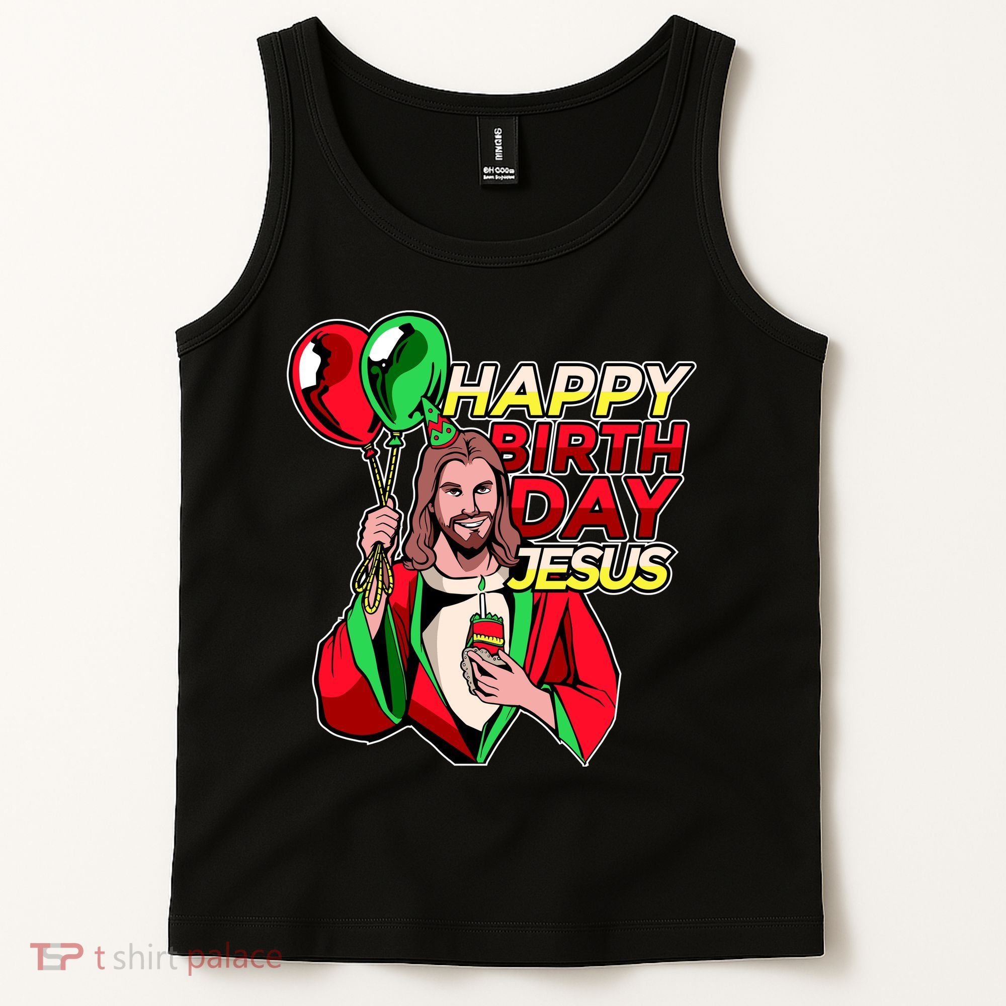 Happy Birthday Jesus Funny Christmas Birthday Boy Tank Top