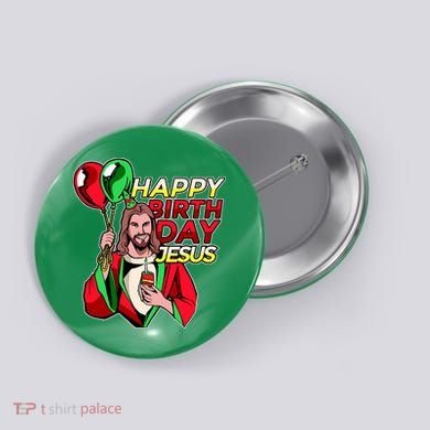Happy Birthday Jesus Funny Christmas Birthday Boy Button