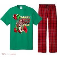 Happy Birthday Jesus Funny Christmas Birthday Boy Pajama Set thumb 0