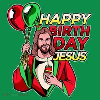 Happy Birthday Jesus Funny Christmas Birthday Boy Mousepad thumb 1