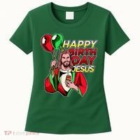 Happy Birthday Jesus Funny Christmas Birthday Boy Women's T-Shirt thumb 0