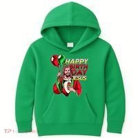 Happy Birthday Jesus Funny Christmas Birthday Boy Kids Hoodie thumb 0