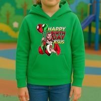 Happy Birthday Jesus Funny Christmas Birthday Boy Kids Hoodie thumb 3