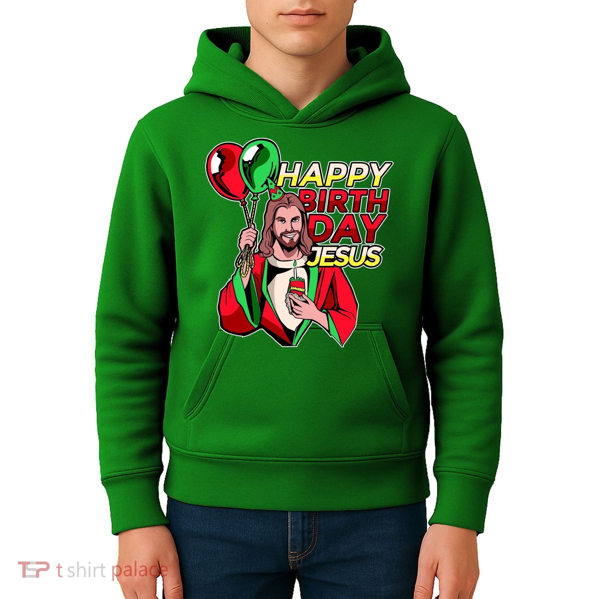 Happy Birthday Jesus Funny Christmas Birthday Boy Kids Hoodie