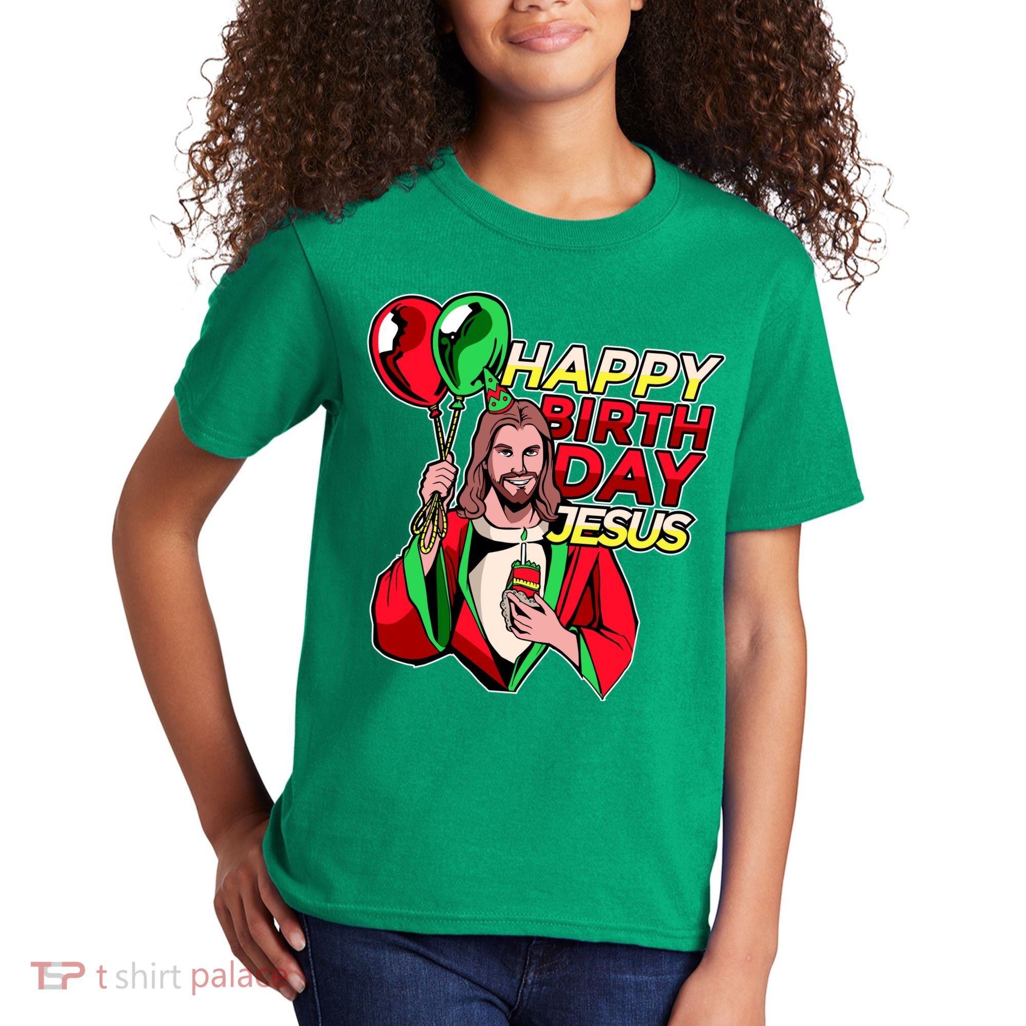 Happy Birthday Jesus Funny Christmas Birthday Boy Kids T-Shirt