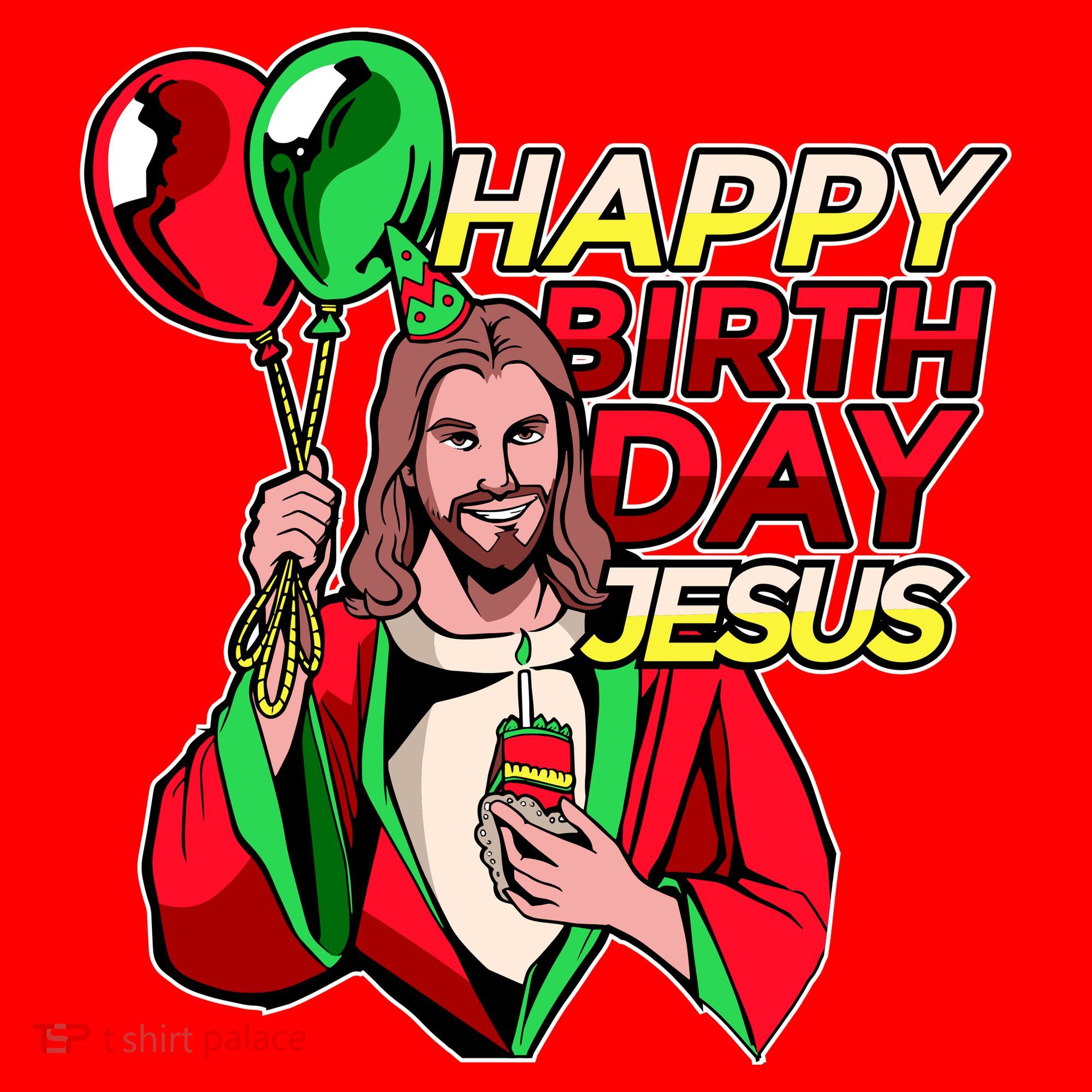 Happy Birthday Jesus Funny Christmas Birthday Boy Santa Hat