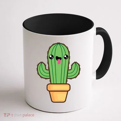 Happy Cactus Coffee Mug back