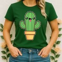 Happy Cactus Women's T-Shirt thumb 2