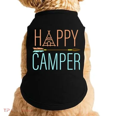 Happy Camper Funny Camping Doggie Tank