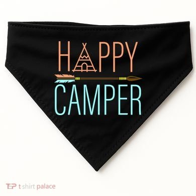 Happy Camper Funny Camping USA-Made Doggie Bandana