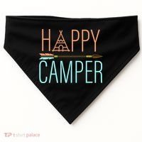 Happy Camper Funny Camping USA-Made Doggie Bandana thumb 0