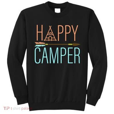 Happy Camper Funny Camping Sweatshirt