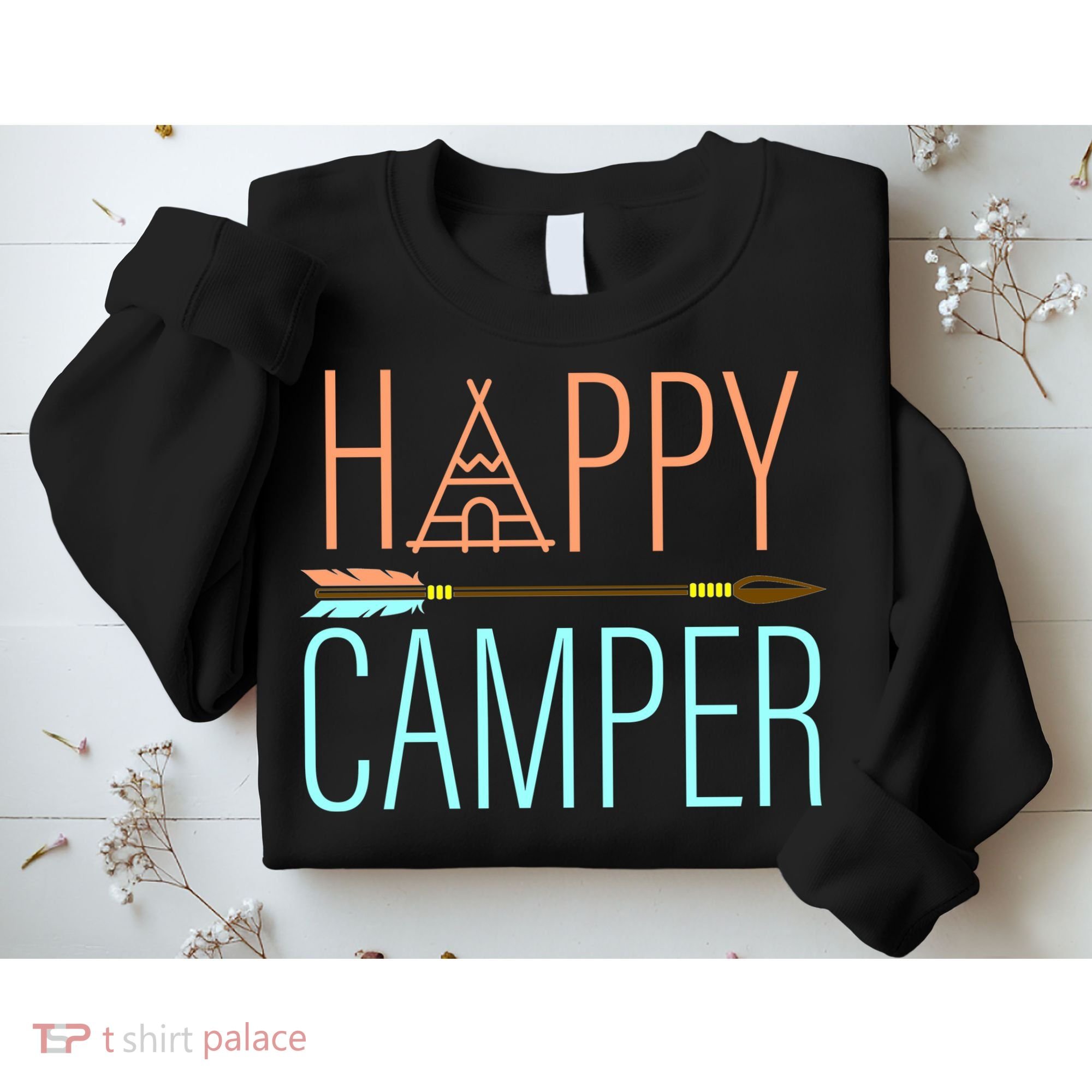 Happy Camper Funny Camping Sweatshirt