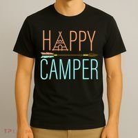 Happy Camper Funny Camping T-Shirt thumb 3