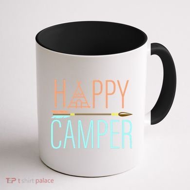 Happy Camper Funny Camping Coffee Mug back