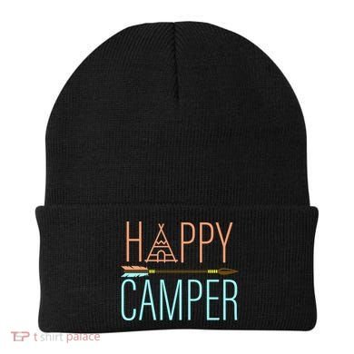 Happy Camper Funny Camping Beanie