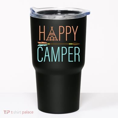 Happy Camper Funny Camping Tumbler